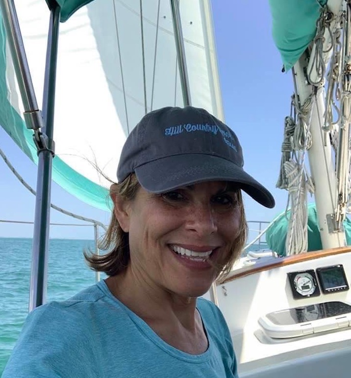 Denise on the sailboat in Marco Island