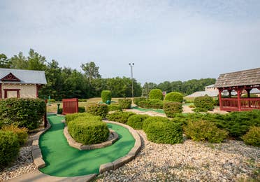 Mini golf course at Fox River Resort in Sheridan, Illinois.