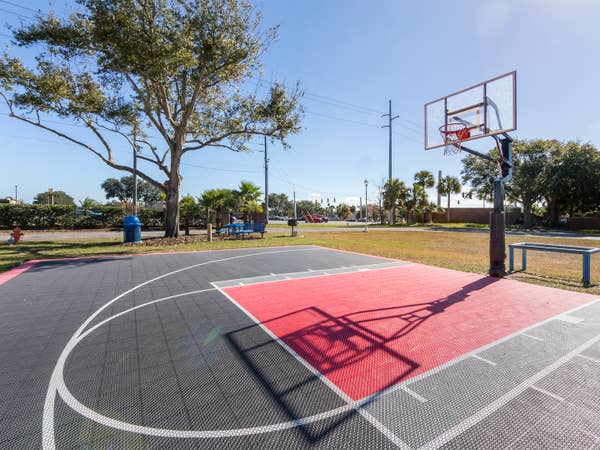 Outdoor basketball court at Orlando Breeze Resort in Orlando, Florida.