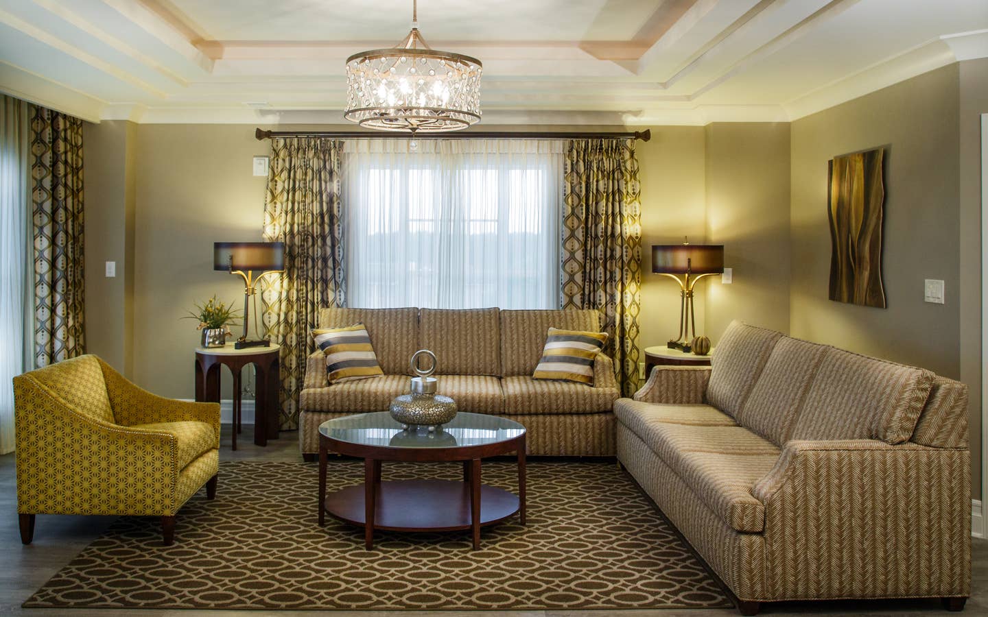 Living room in a Signature Collection villa at South Beach Resort