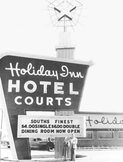 An early Holiday Inn Sign from the late 1950s through early 1960s