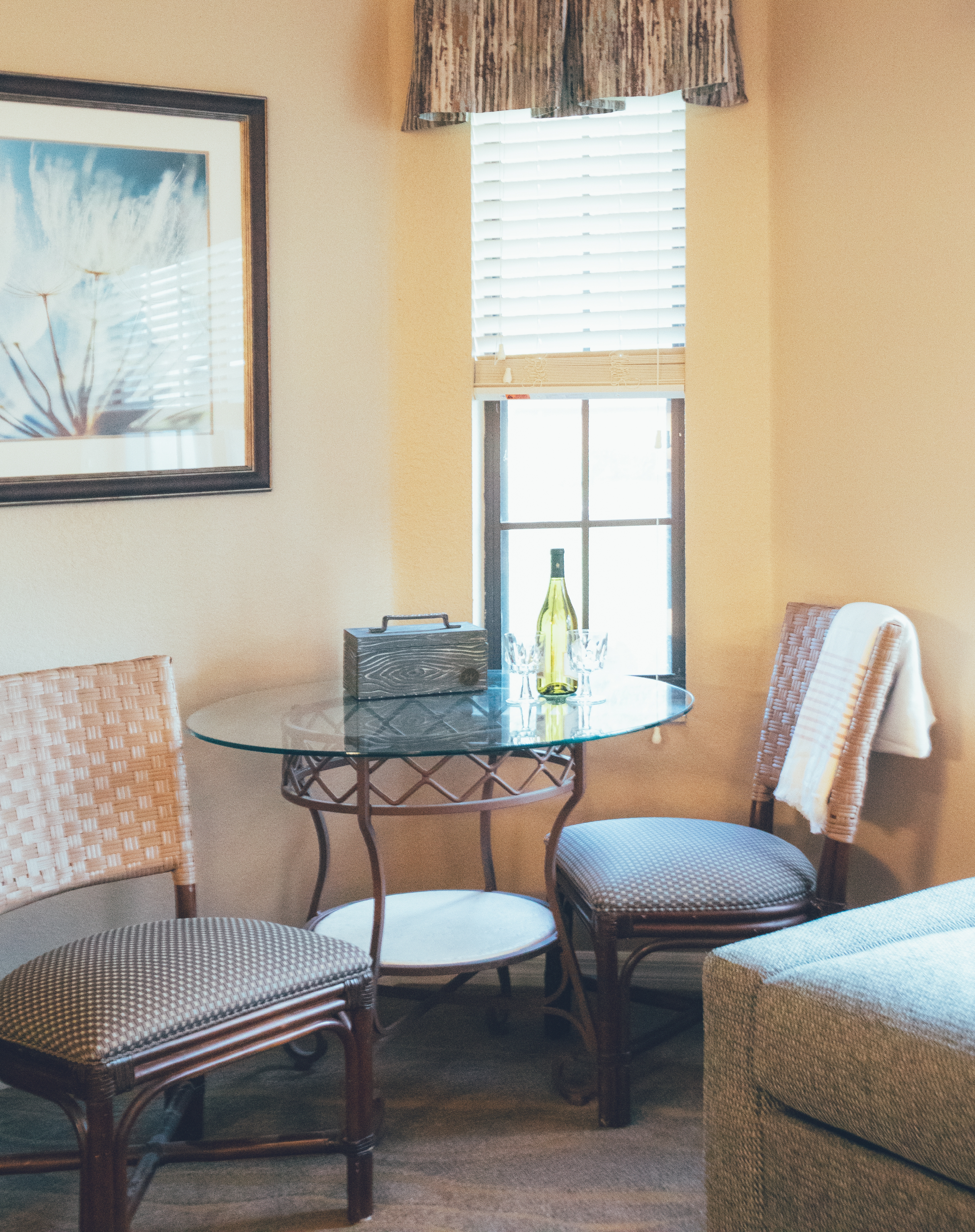 Small seating area in a three bedroom villa in North Village at Orange Lake Resort near Orlando, Florida