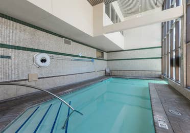 An indoor pool at Tahoe Ridge Resort in Stateline, Nevada.