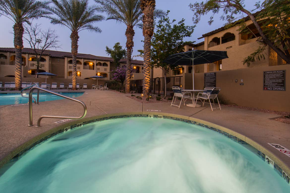 Hot tub and pool at Scottsdale Resort in Arizona.