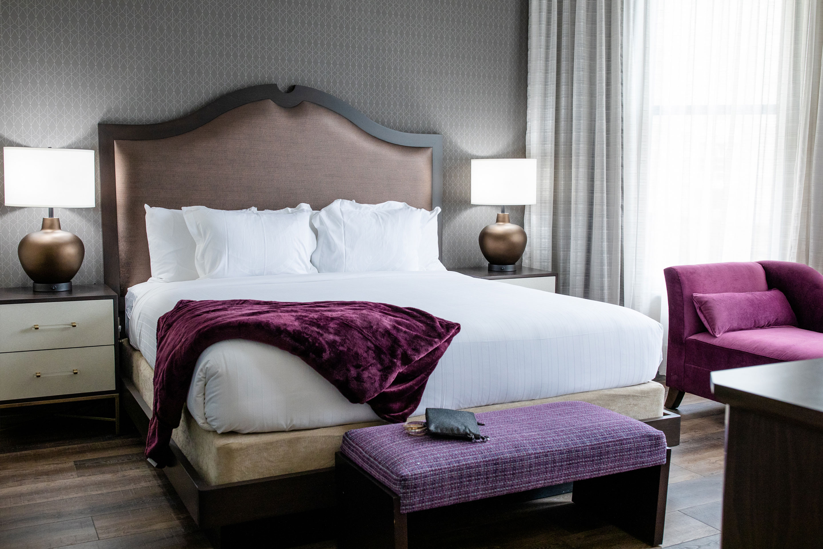 The Master bedroom in our Signature Collection villa at our resort in New Orleans, Louisiana.