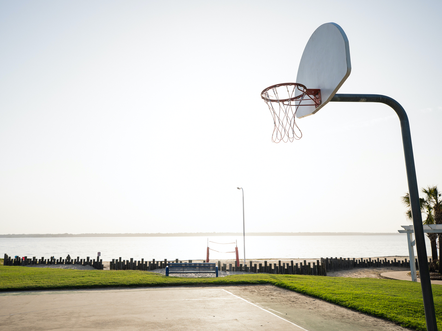 Outdoor basketball court at Villages Resort in Flint, Texas.