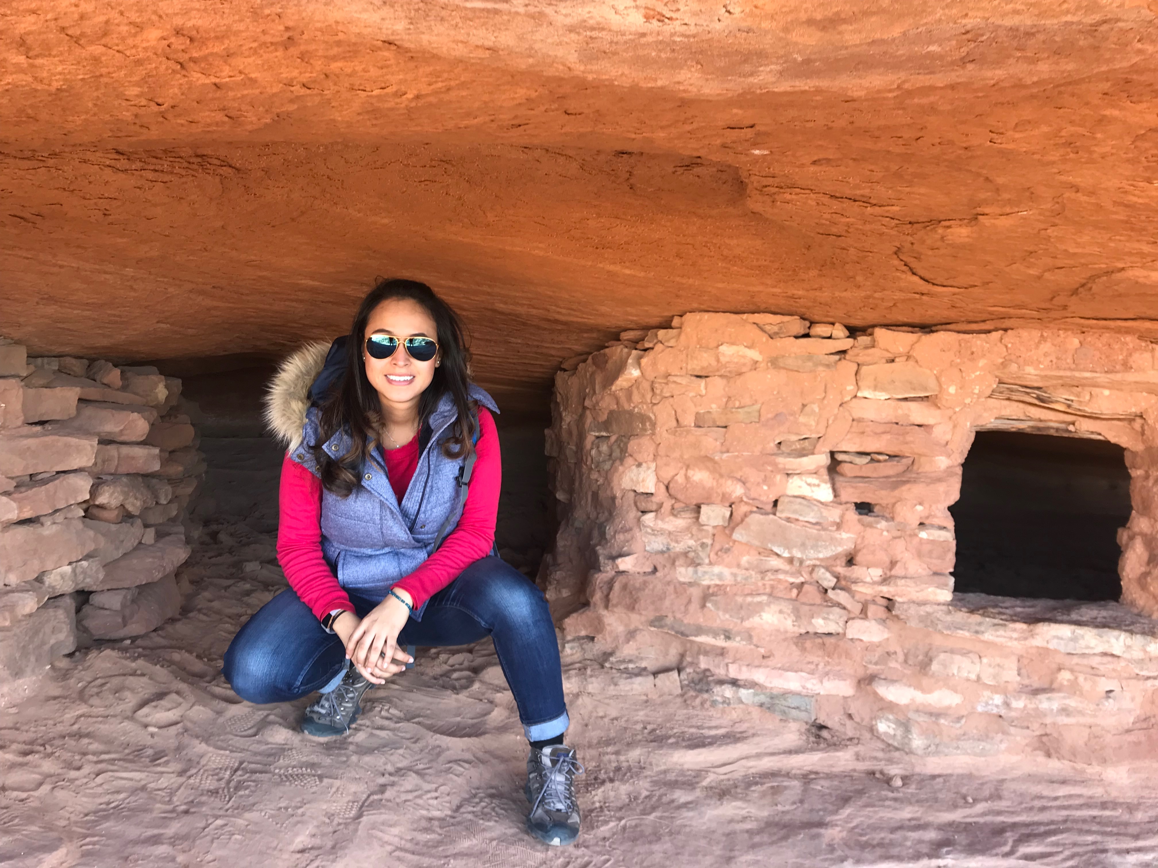 Andrea exploring Canyonlands National Park in Utah