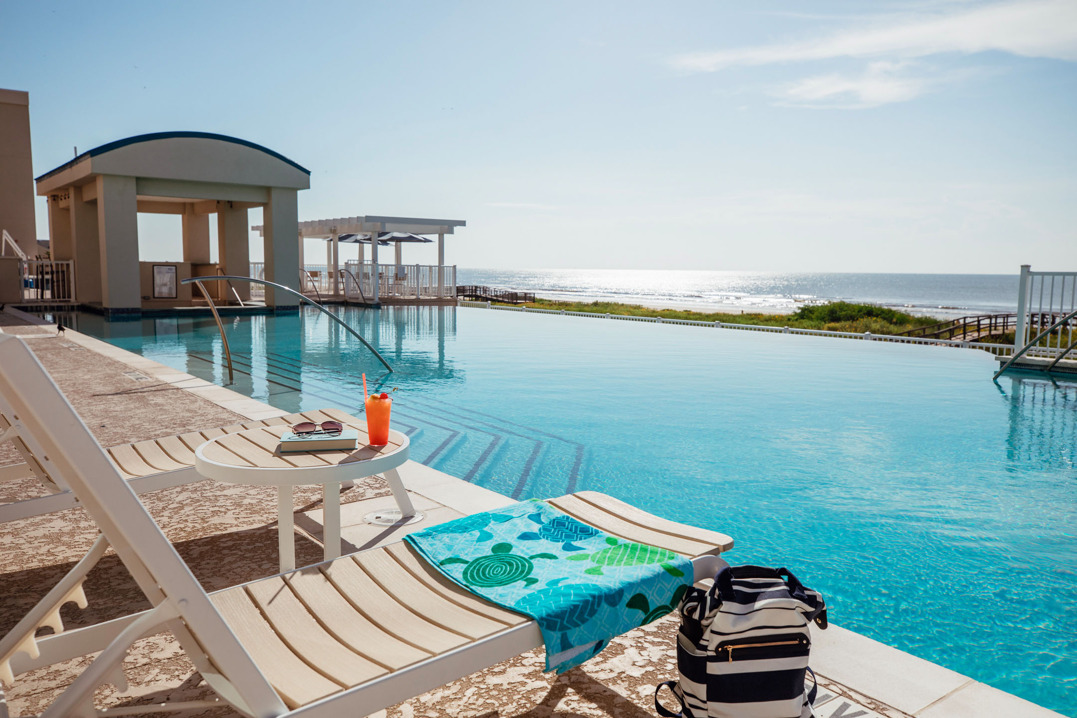Outdoor pool at Galveston Seaside Resort.