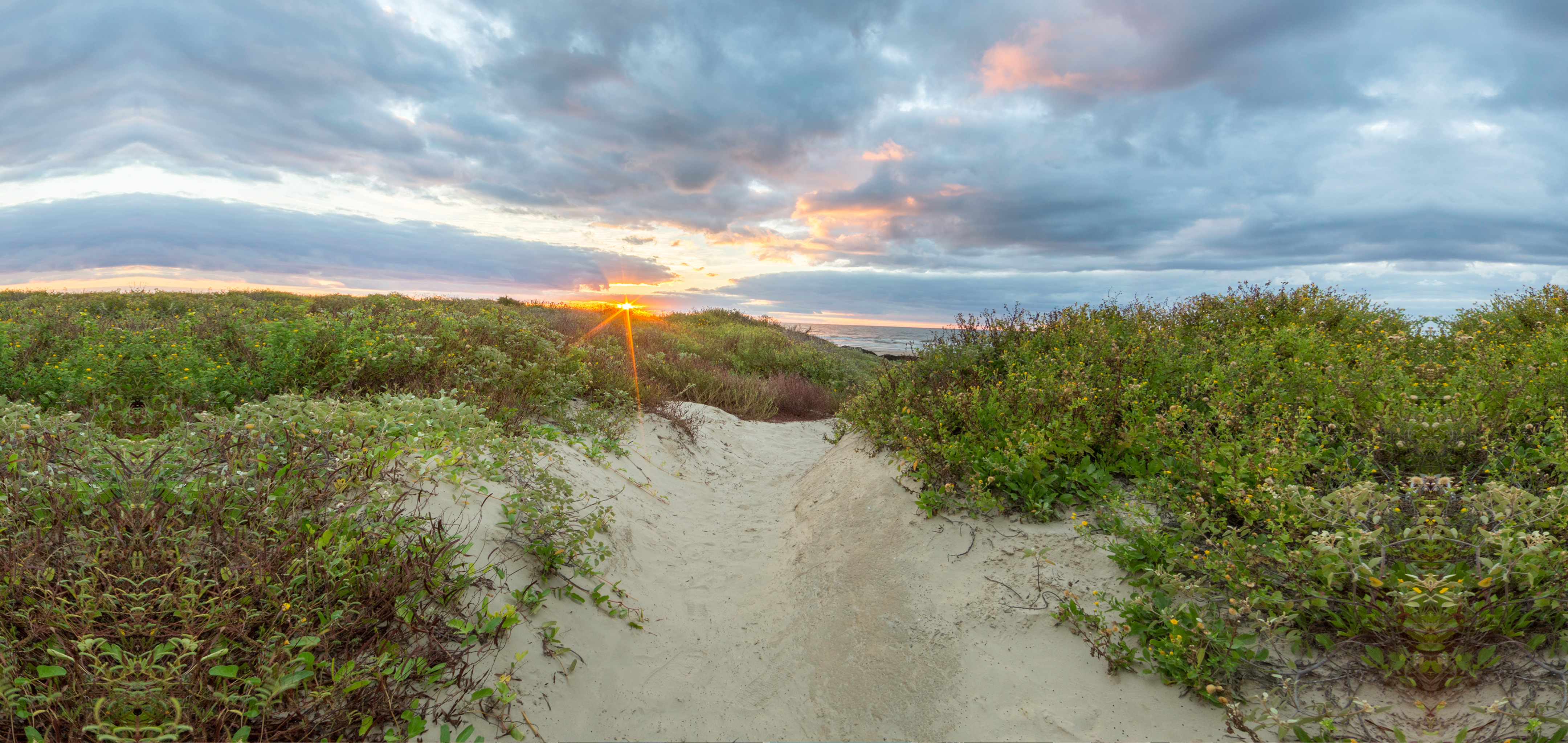 Sunrise at the beach near Galveston Beach Resort