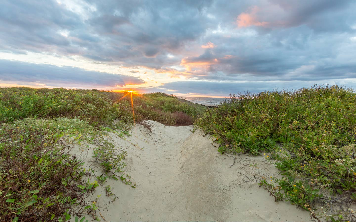 Sunrise at the beach near Galveston Beach Resort
