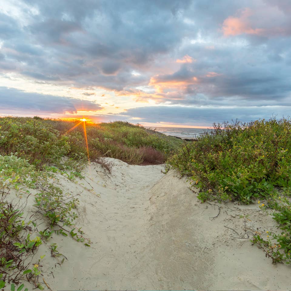 Sunrise at the beach near Galveston Beach Resort
