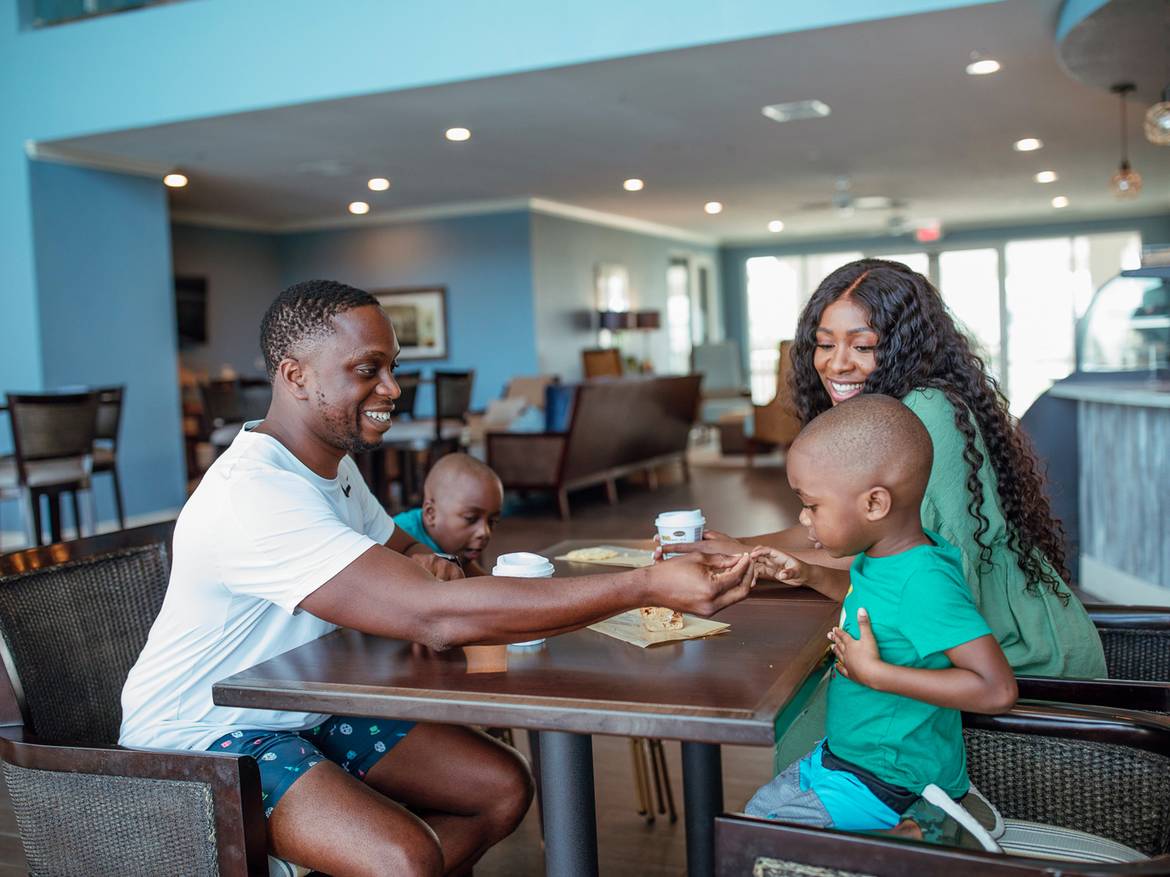 family eating a meal