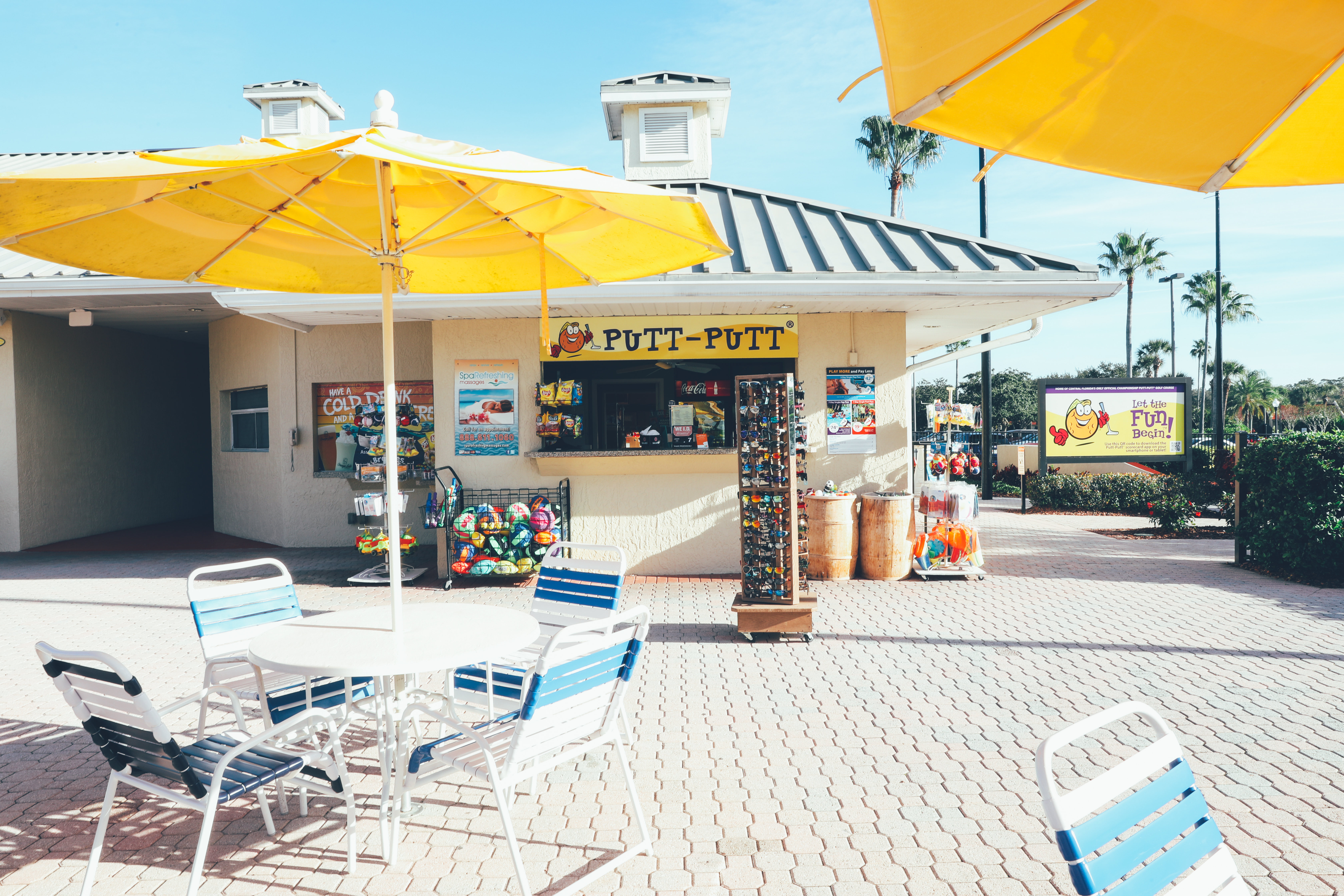 Putt Putt rental counter in the West Village at Orange Lake Resort near Orlando, Florida.