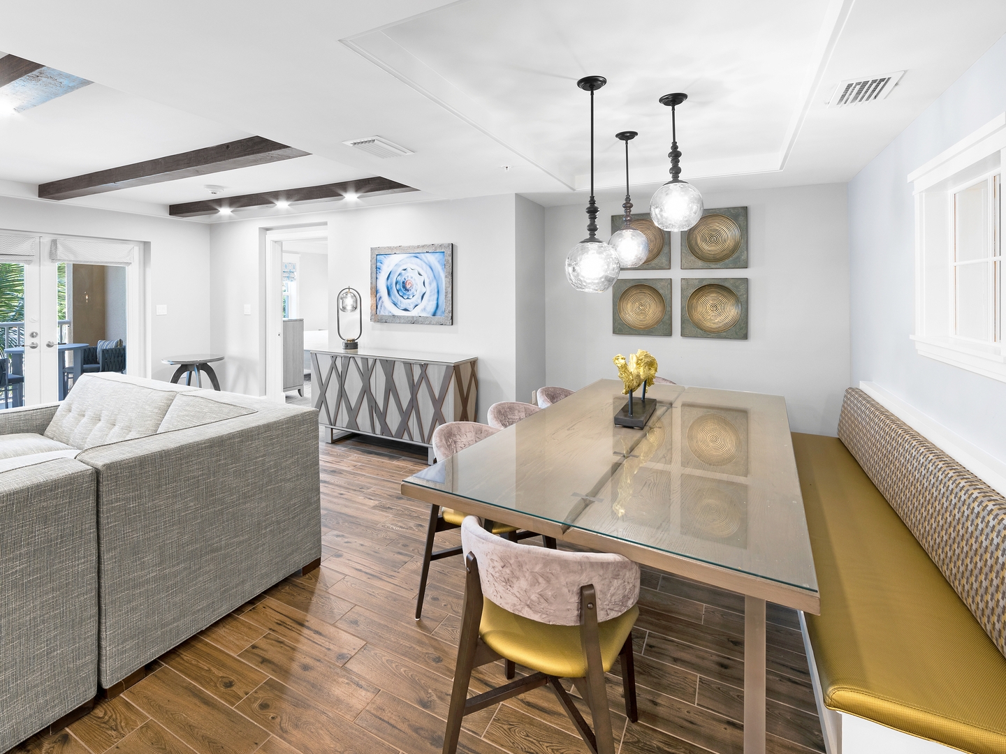 Dining area in a four-bedroom Signature Collection villa at Cape Canaveral Resort.