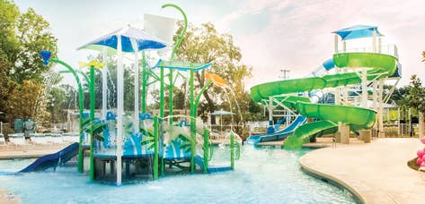 Splash Cove waterslides at South Beach Resort in Myrtle Beach, South Carolina.
