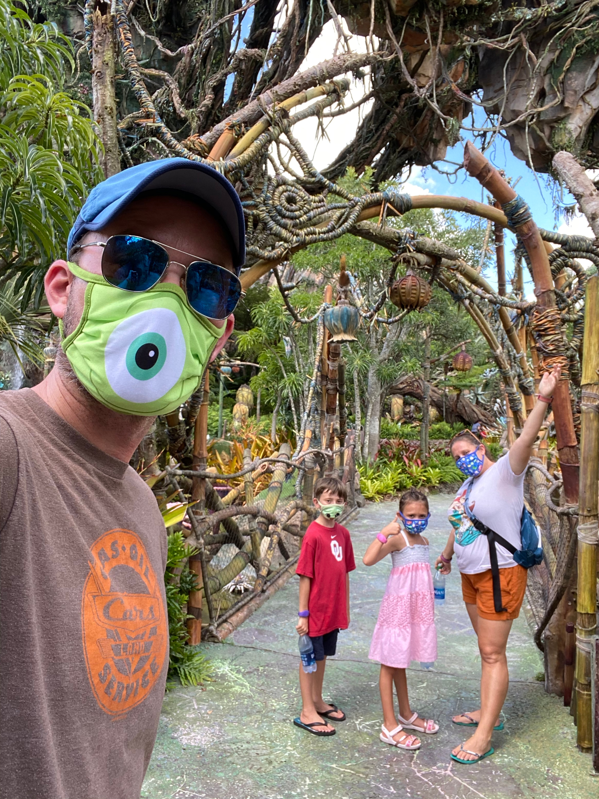 Ben with his family at Animal Kingdom