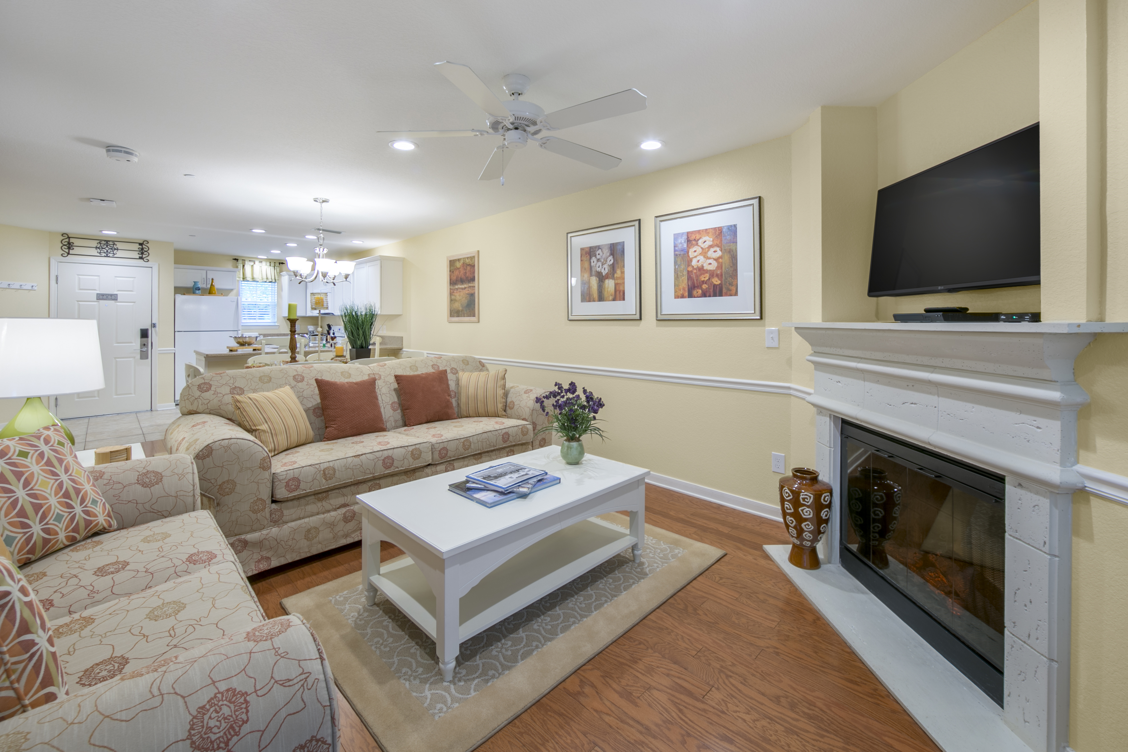 Living room in a three-bedroom villa at Villages Resort