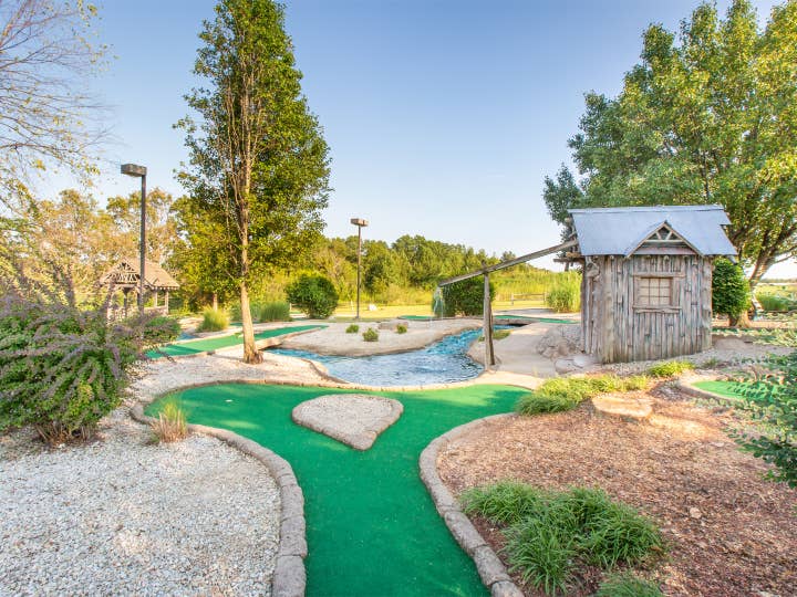 Outdoor mini golf course at Timber Creek Resort in De Soto, Missouri.