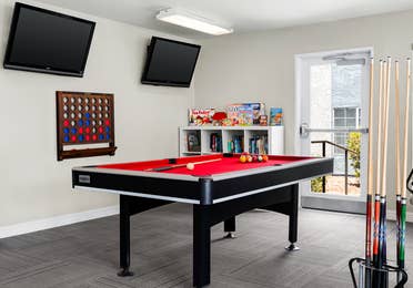 Pool table in activity center at Desert Club Resort.