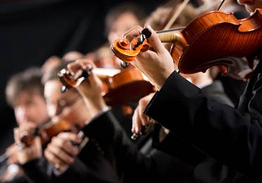 Orchestra playing at the East Texas Symphony Orchestra near Villages Resort in Flint, Texas.