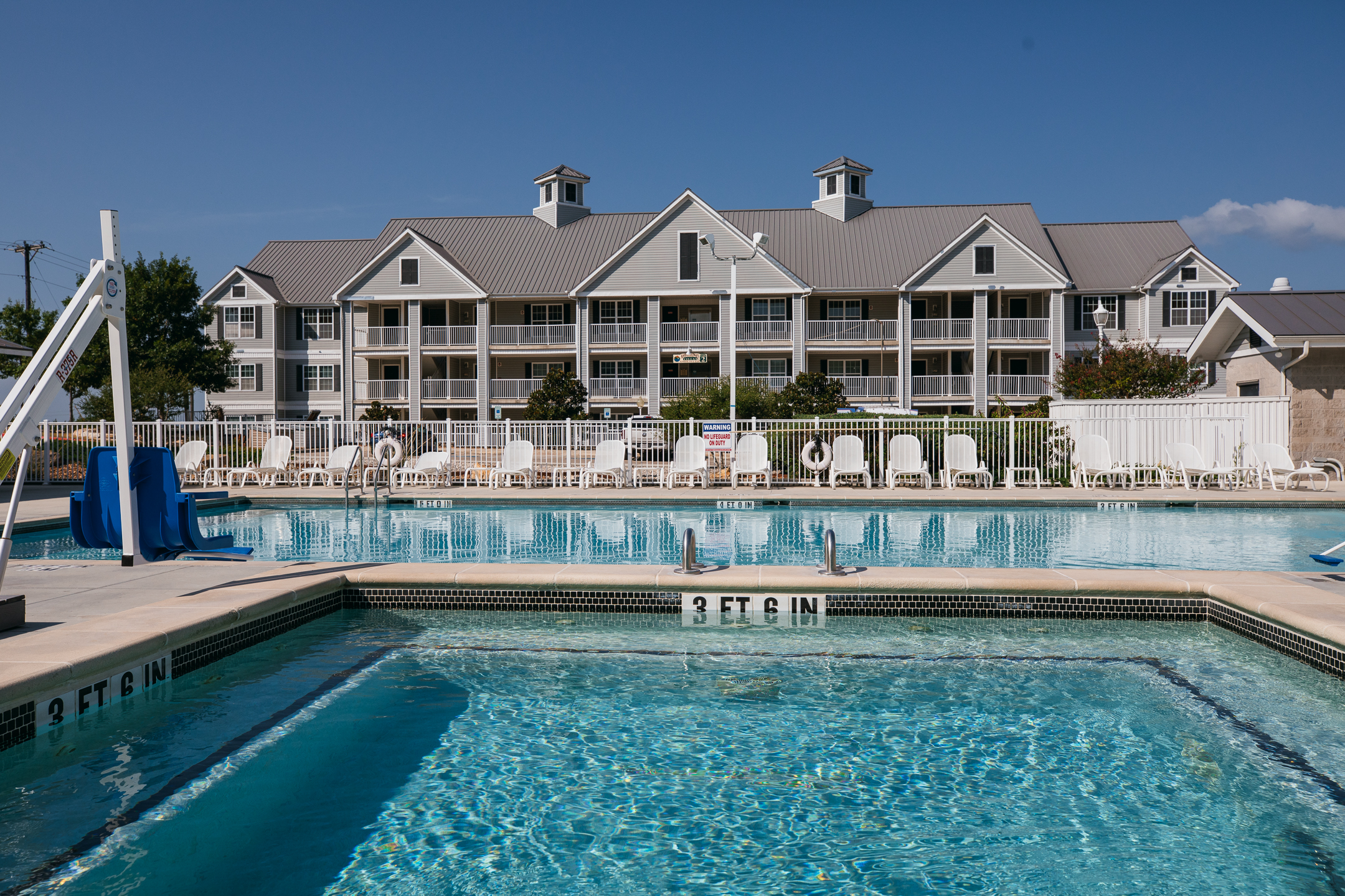 One of the outdoor pools at Hill Country Resort in Canyon Lake, Texas.