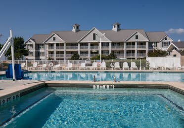 One of the outdoor pools at Hill Country Resort in Canyon Lake, Texas.