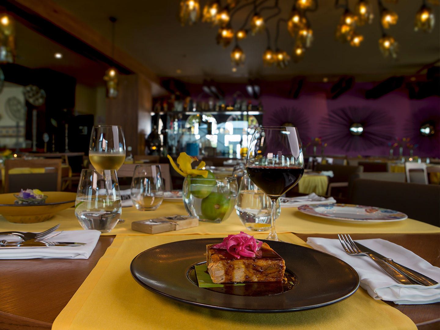 Flor de canela restaurant at the Grand Residences Resort in Puerto Morelos, Mexico