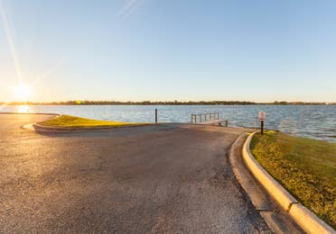 Lakefront view from Piney Shores Resort in Conroe, Texas.