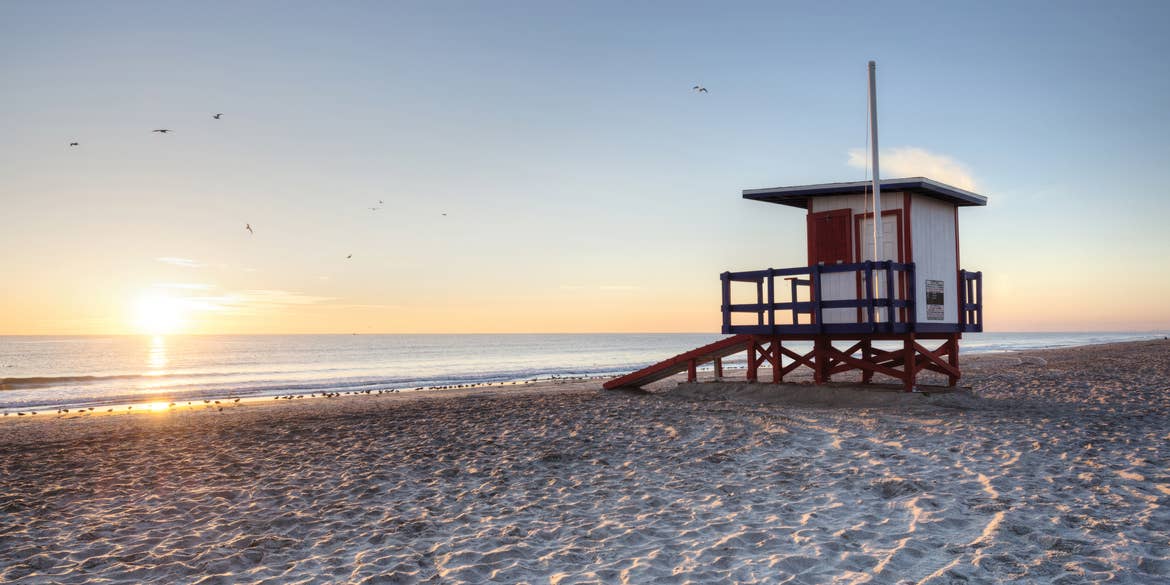 Lifeguard station on Cape Canaveral Beach