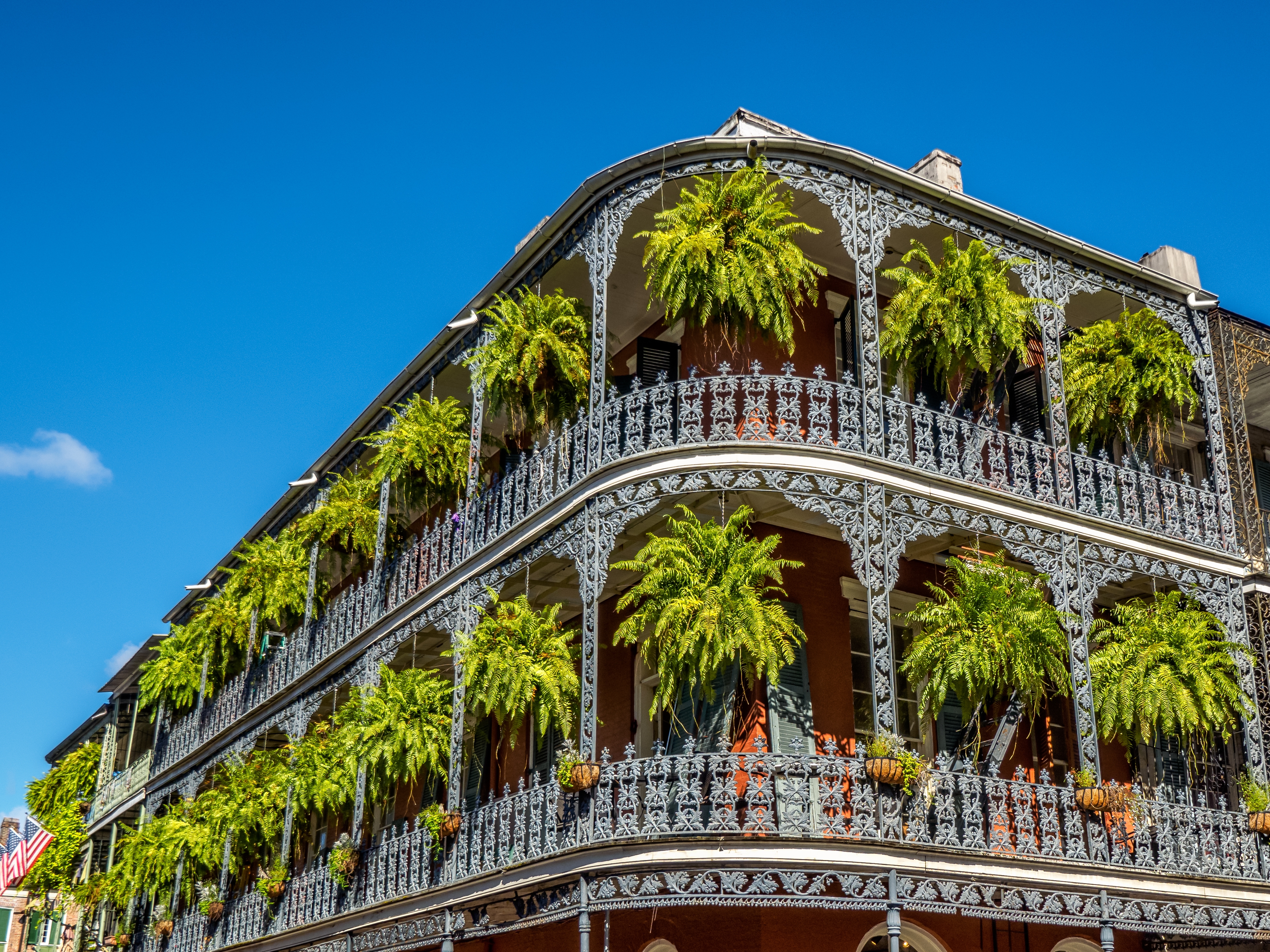 Corner of a New Orleans building.