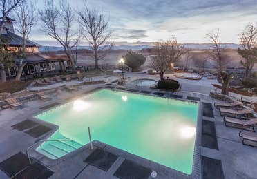 Hot springs and pool at David Walley's Resort in Genoa, Nevada.