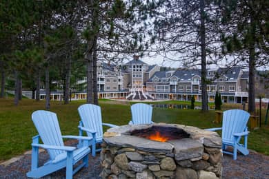 Outdoor fire pit at Mount Ascutney Resort