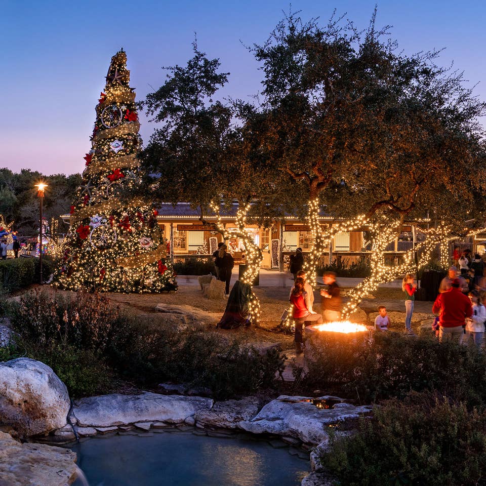 Natural Bridge Caverns outdoor winter wonderland area. Photo courtesy of Natural Bridge Caverns
