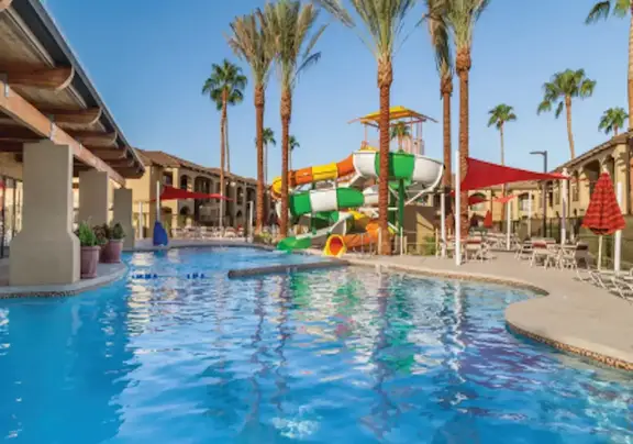 Scottsdale AZ resort pool with waterslide