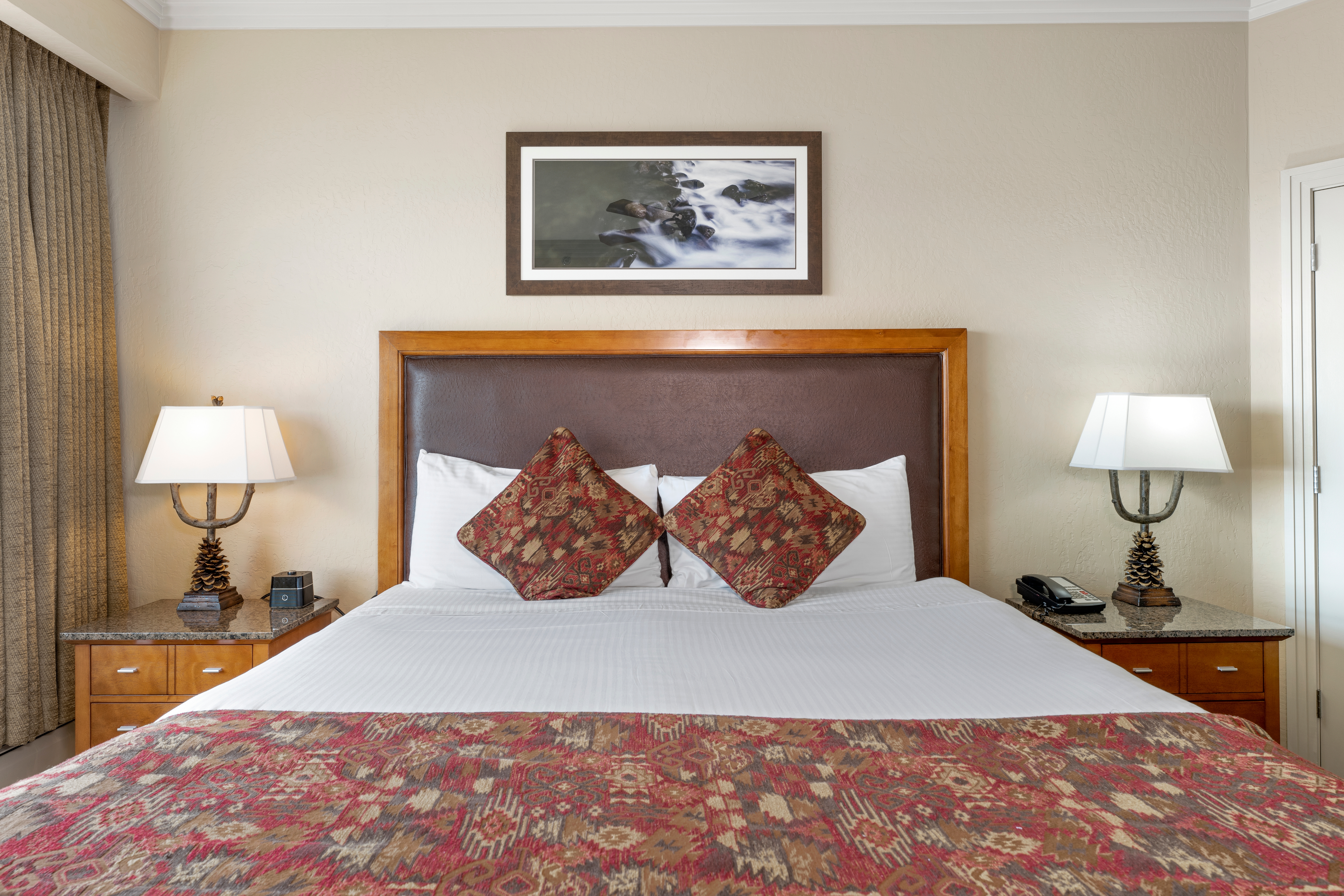 Bedroom in a Ridge Tahoe two-bedroom villa at Tahoe Ridge Resort