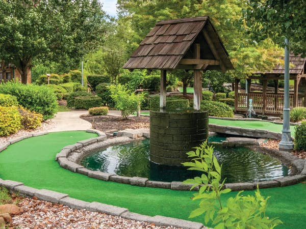 Mini golf course at Piney Shores Resort in Conroe, Texas.