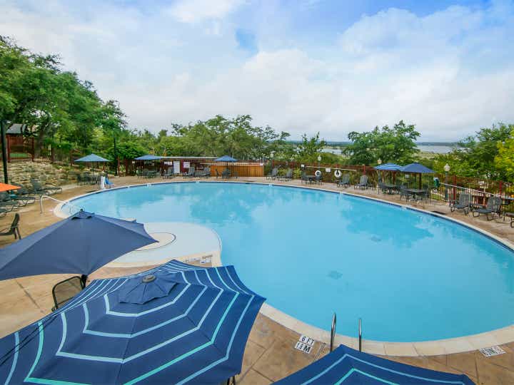 Presidential outdoor pool at Hill Country Resort in Hill Country, Texas.