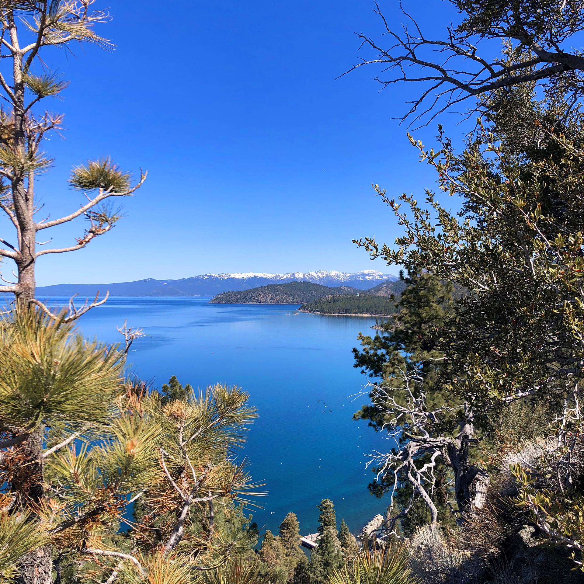 A view of the mountain range near our Tahoe Ridge Resort located in Lake Tahoe, Nevada.