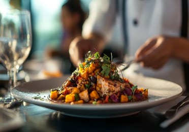 Zoomed in on a beautiful plate of Mexican food Scottsdale AZ resort.