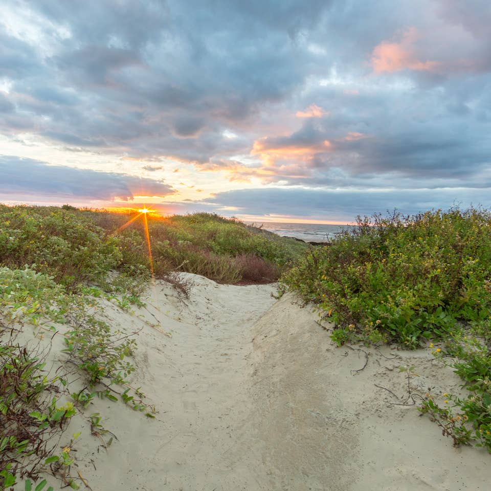 Sunrise at the beach near Galveston Beach Resort