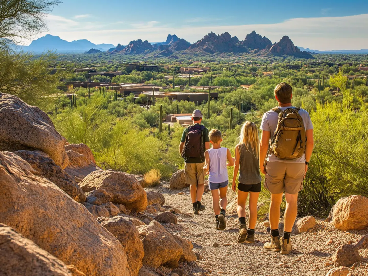 Family Hiking at McDowell Sonoran Preserve Scottsdale AZ resort