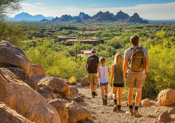Family Hiking at McDowell Sonoran Preserve Scottsdale AZ resort