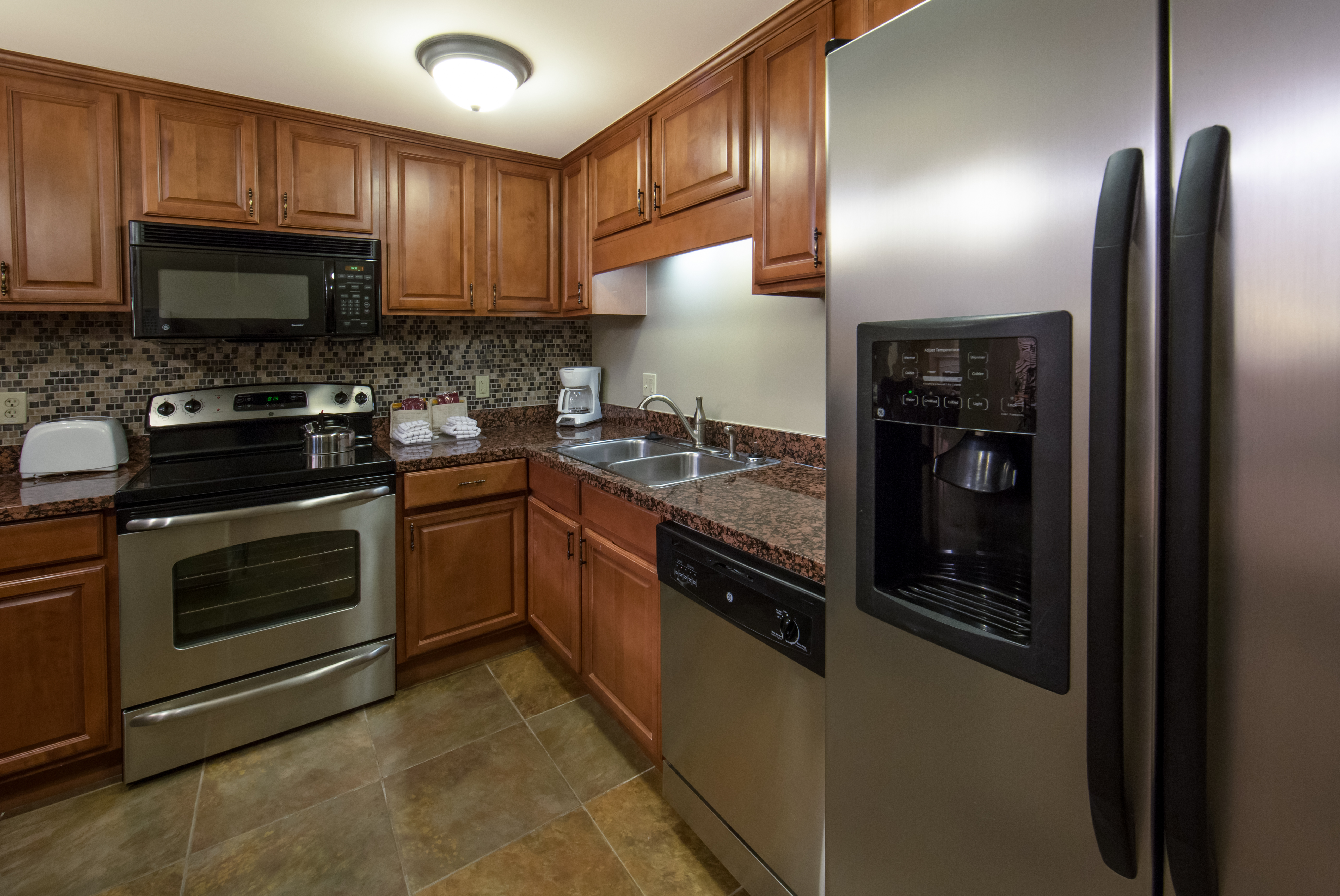 Kitchen in a villa at Mount Ascutney Resort in Brownsville, VT