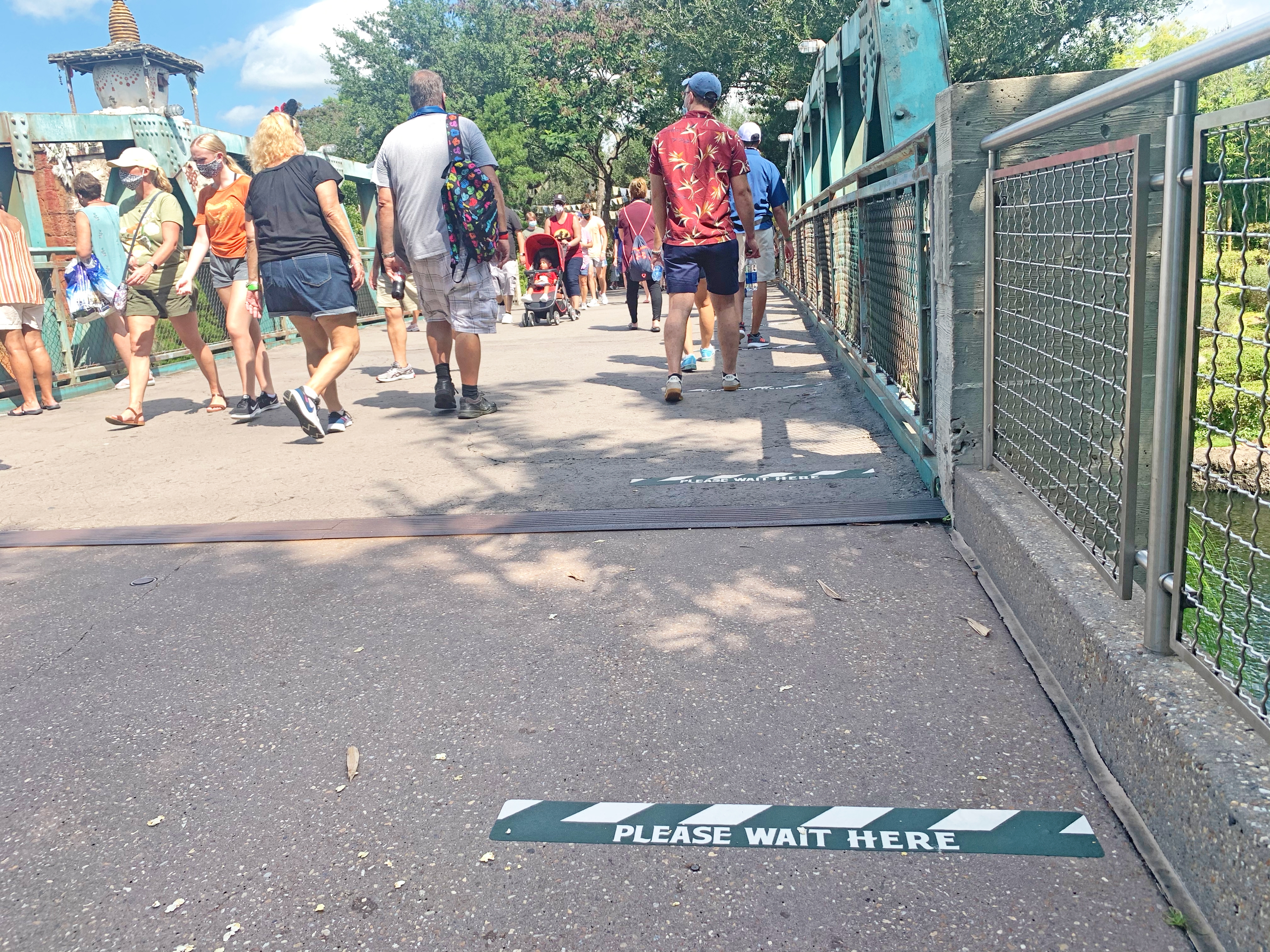 Social distancing markers at Animal Kingdom