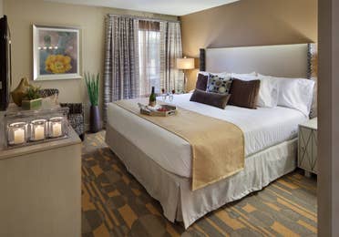 Bedroom in a two-bedroom villa at Desert Club Resort in Las Vegas