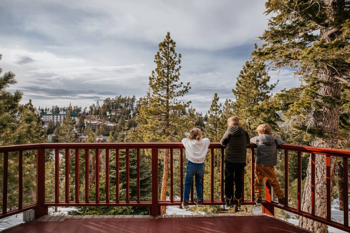 Andrea's children overlook our Tahoe Ridge Resort.