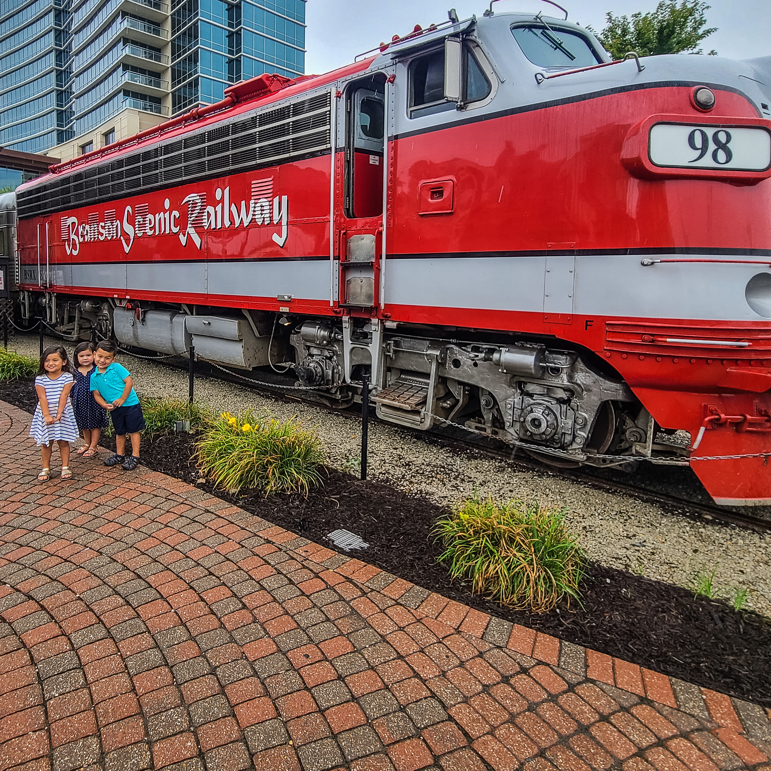 Angelica's kids at the Branson Scenic Railway