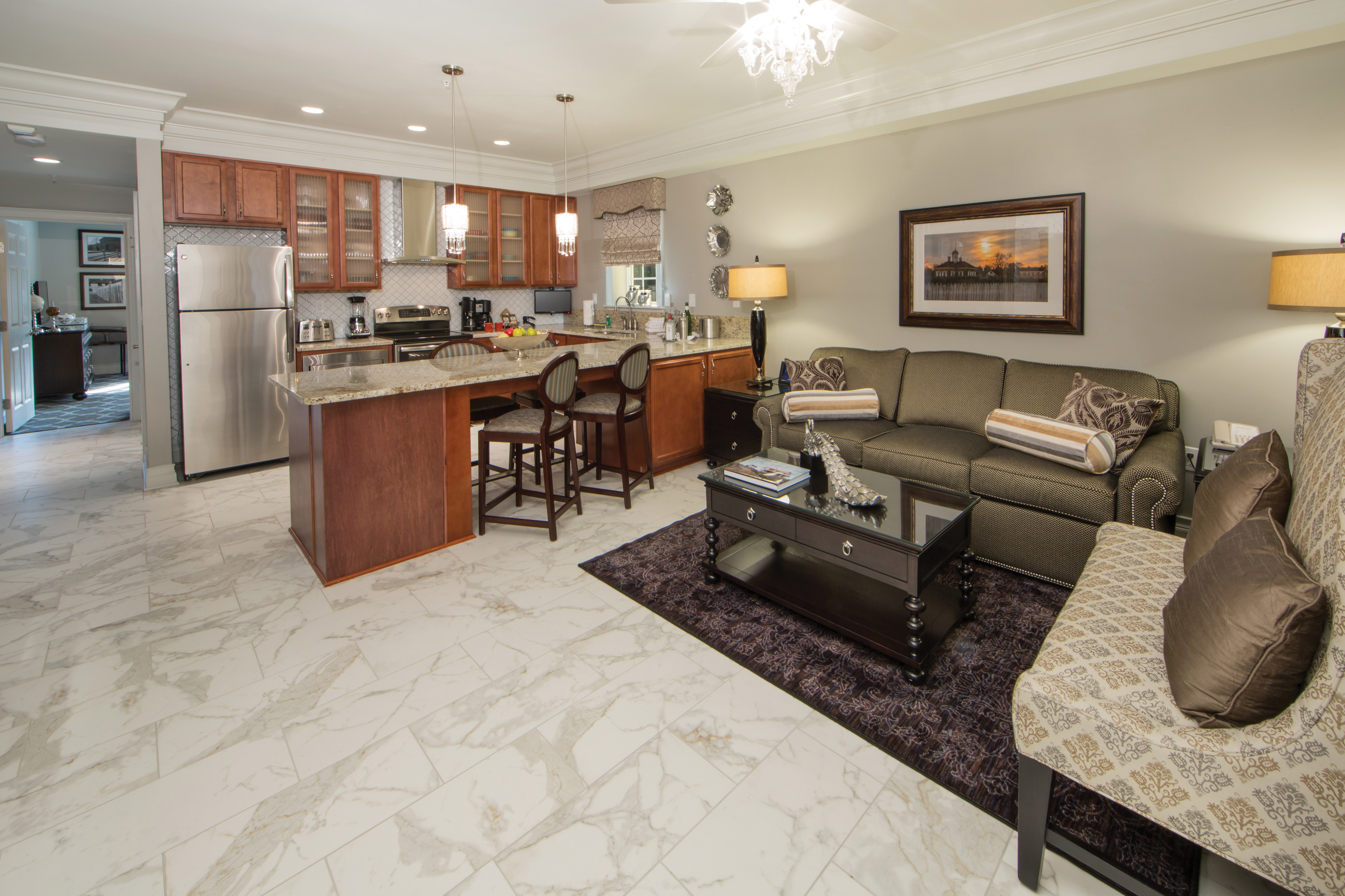 Living room at Williamsburg Resort