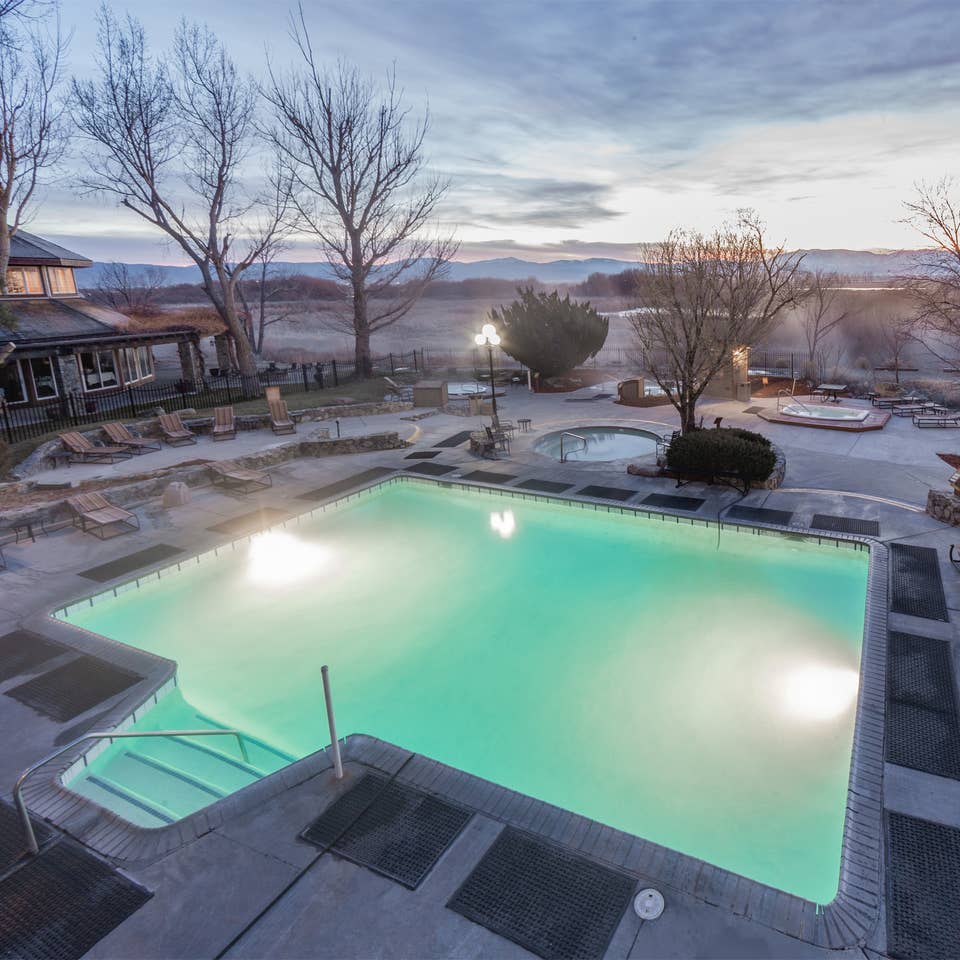 Hot springs pool at Tahoe Ridge Resort