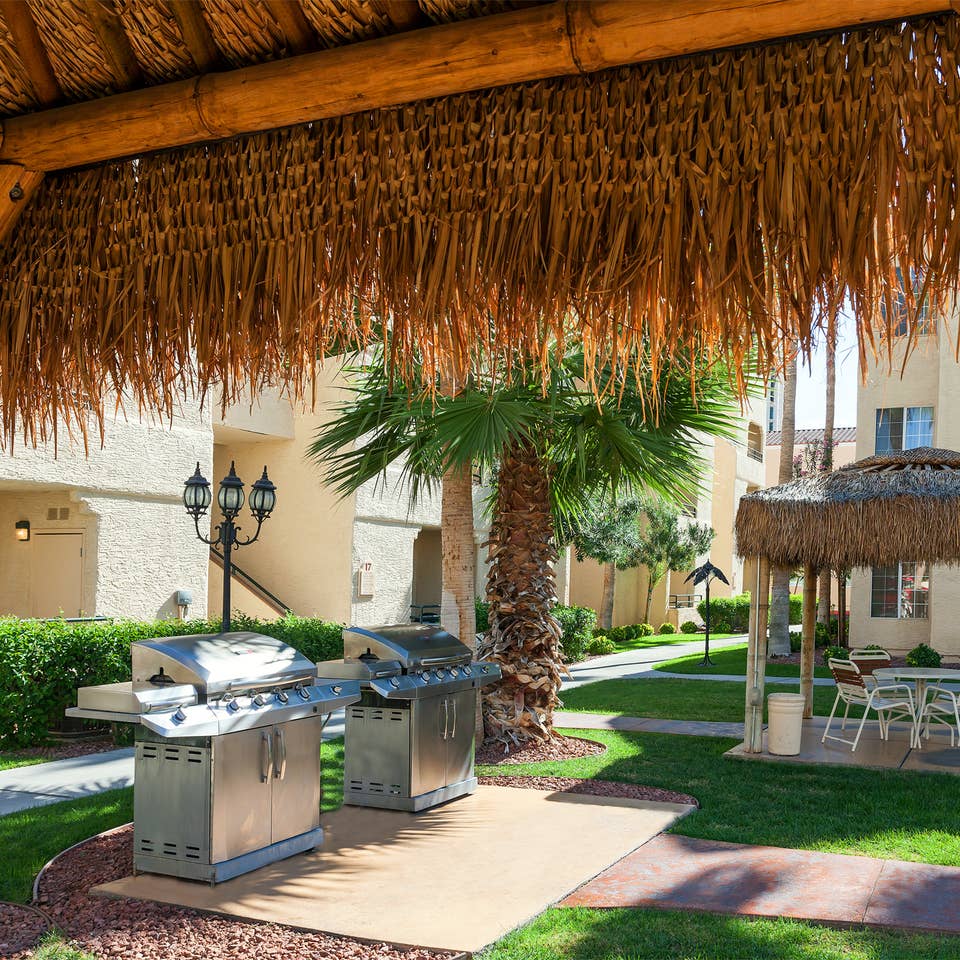 Barbecue grills at Desert Club Resort in Las Vegas, Nevada.